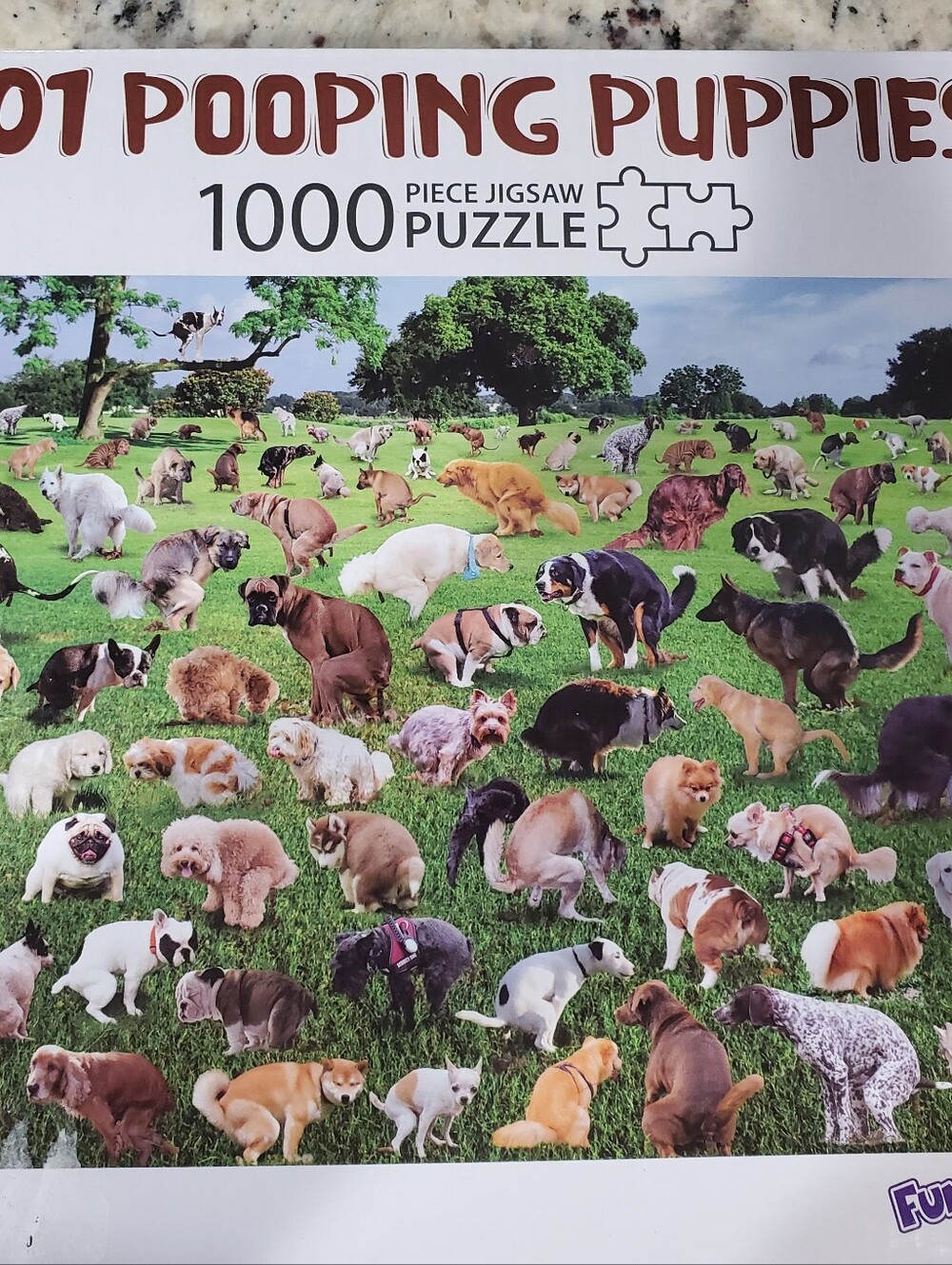 101 Pooping Puppies 1000 Piece Jigsaw Puzzle Funwares